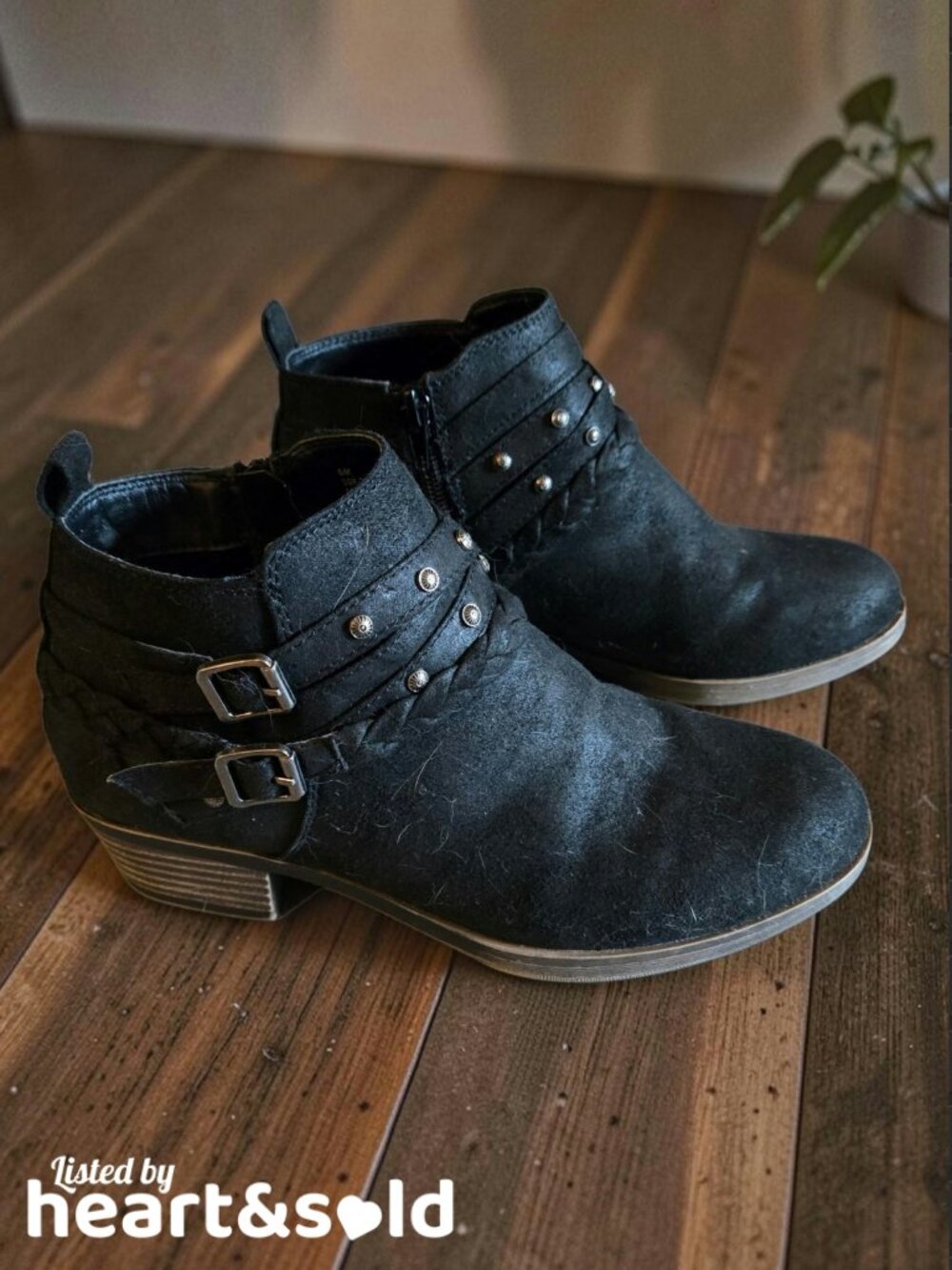 Girls Sugar Black Ankle Boots